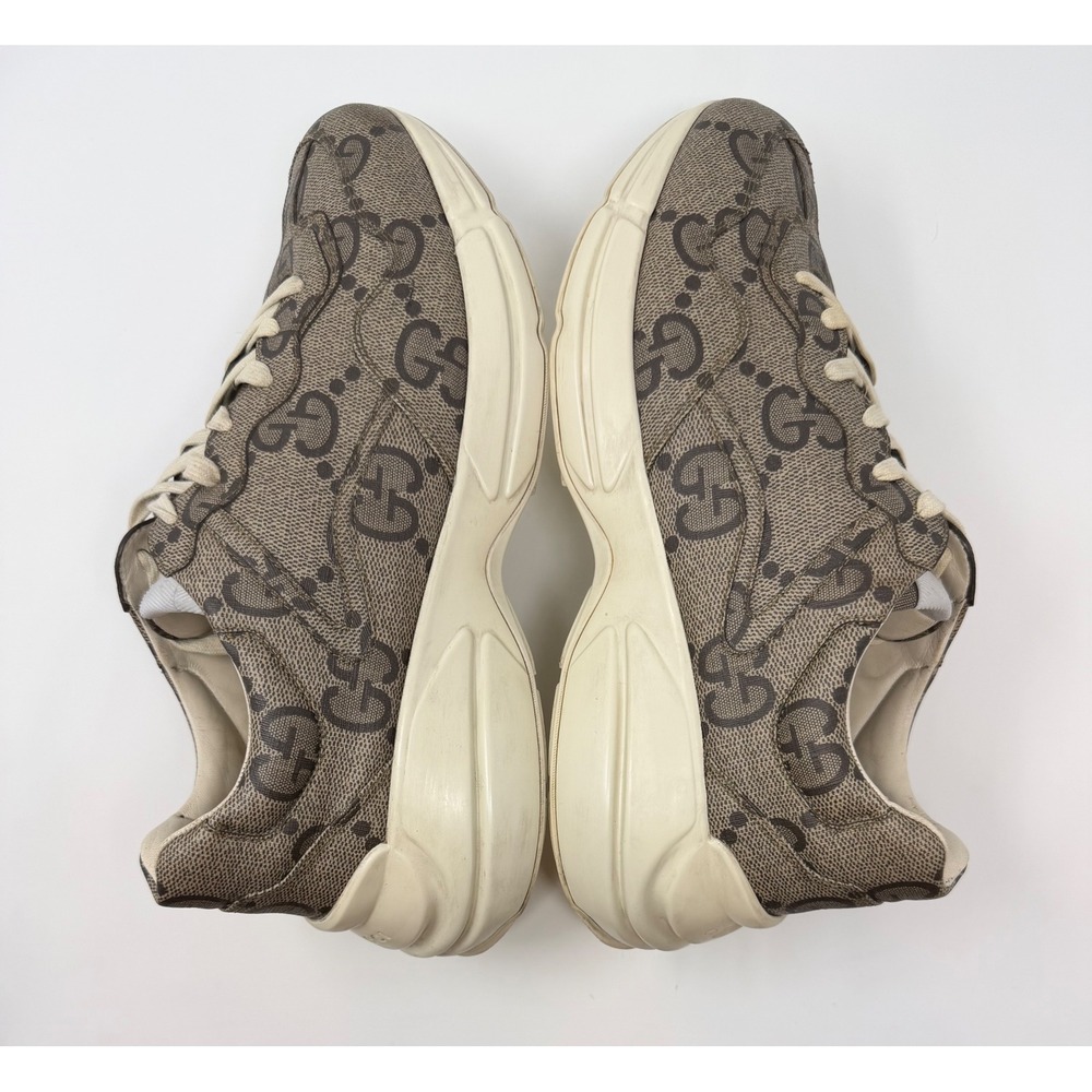 Gucci Rhyton GG Beige Sneaker Size 12 US 11 Gucci - Picture 3 of 10